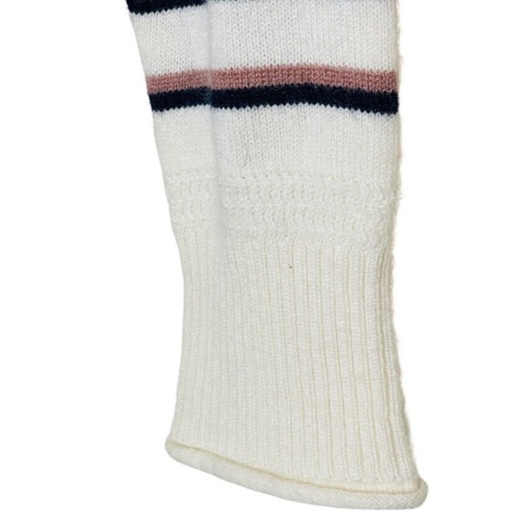 Madewell Women's Size S The good Cashmere Roll Trim Pullover Sweater Striped - Picture 6 of 9